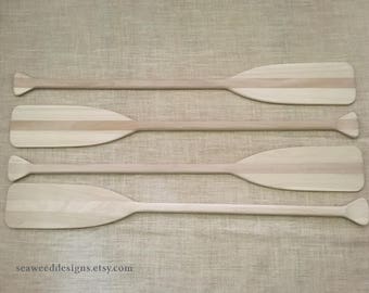 52 paddle unfinished wood oar for nautical beach / lake
