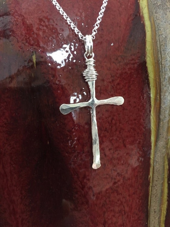 Communion Cross Necklace Sterling Silver Religious Jewelry
