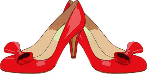 red bow high heel shoes clip art png clipart jpg digital