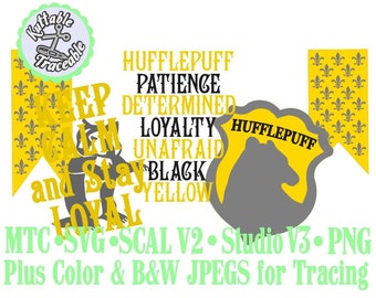 Hufflepuff House - Bundle of 4 Harry Potter Cutting MTC SVG Cut File
