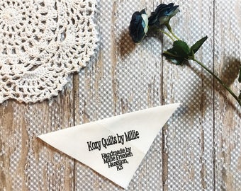 Plain & Simple Personalized Quilt Labels, FOR THE CORNER of your quilt