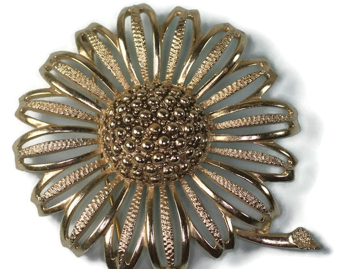 Large Coventry Sunflower Brooch Daisy Mae Statement Piece Sarah Coventry Vintage