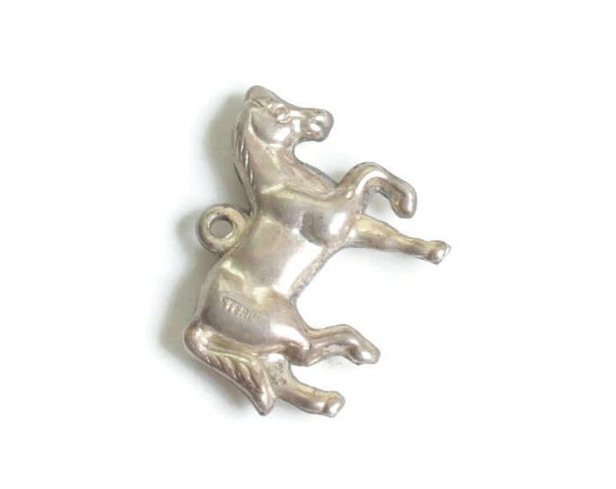 Sterling Silver Horse Charm Vintage Charm for Bracelet