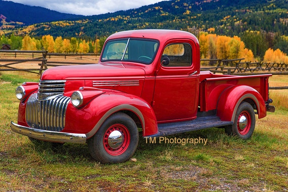 Old Red Chevroley Red Truck Red Chevy Old Chevy Classic