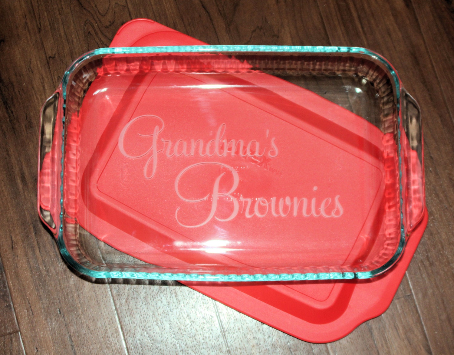 Custom Wording Baking Dish 9X13 Birthday gift Etched pyrex