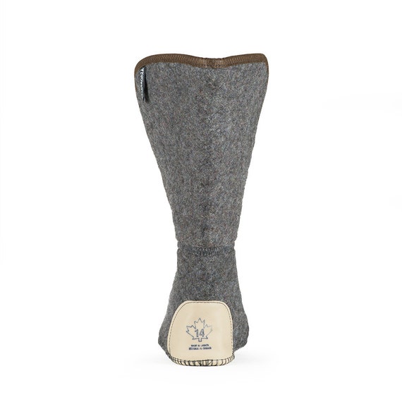 14 High Wool Felt Boot Liners with Thinsulate Gray