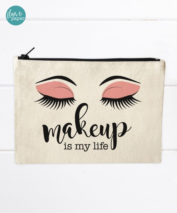 Canvas Makeup Bag Make Up Pouch Canvas pouch Cosmetic