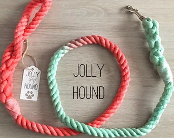 6 FT Ombré Rope Dog Leash 16mm / ombre leash / cotton / rope dog lead / long lead / long dog lead / rope leash