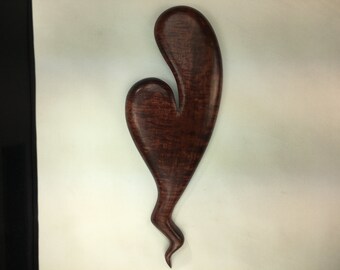Brown heart Wedding present special Anniversary gift Personalized wooden heart by Gary Burns