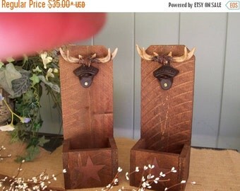 valentine gifts for him / rustic bottle opener / barware / hunters gift , gifts for men , boyfriend gift, beer bottle opener / gifts