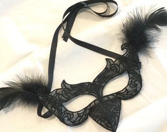 Handmade Lace Raven Mask