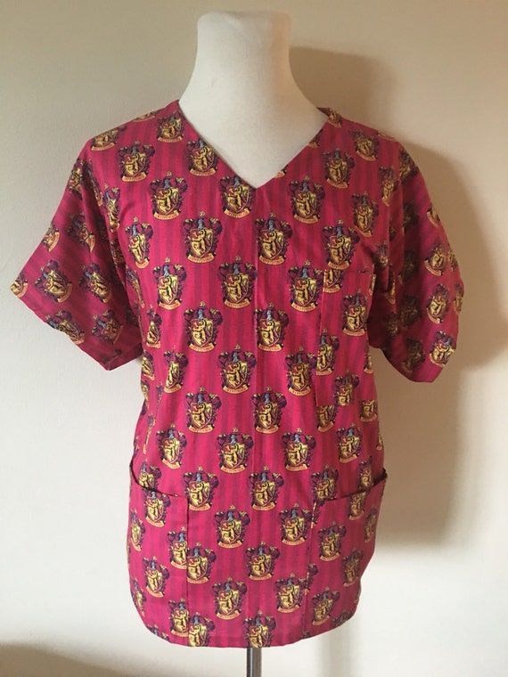 Harry Potter hogwarts Griffindor medical scrub top