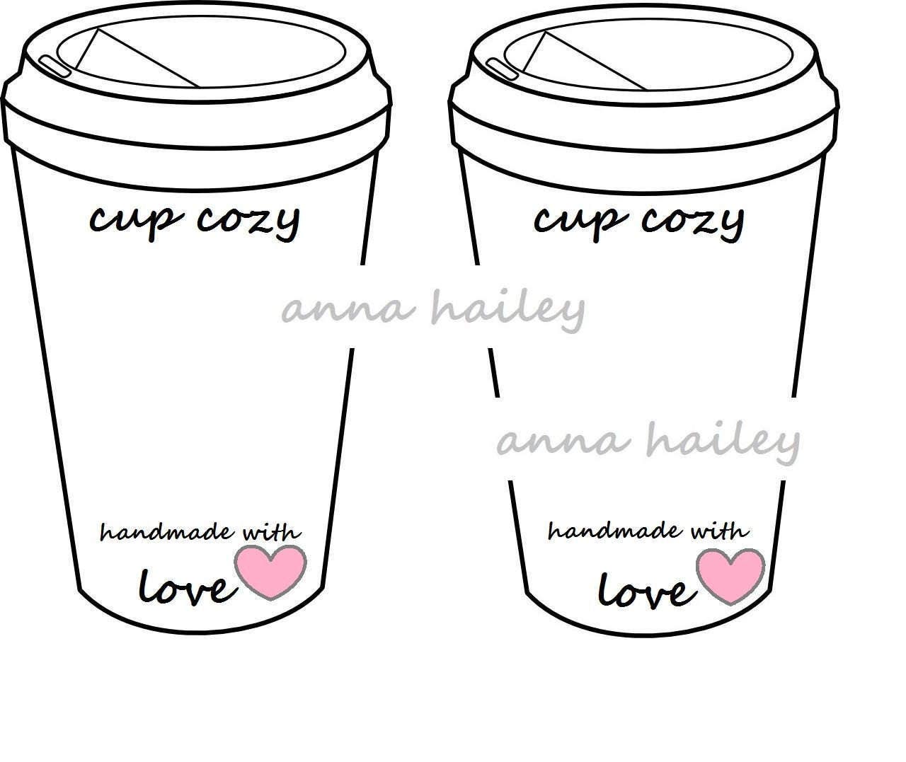 PRINTABLE Cup Cozy Display Inserts Digital PDF Coffee 