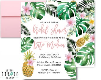 hawaiian bridal shower invitations