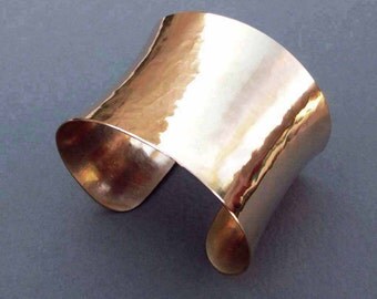 Shiny Bronze Cuff Bracelet Bronze Anniversary Gift for 8th Anniversary Modern Metal Handmade Metalsmith Jewelry