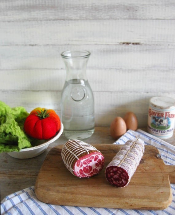 NEW Felt Food Cured Meats Salami Coppa