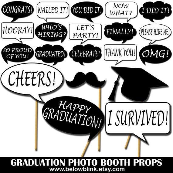 congratulation graduation caption Graduation Printable Speech Photo Photo Booth Props Props