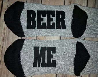 BEER ME, Beer Socks, Wine Socks, If You Can Read This, Men's socks, Men's Gift, Bring Me a Beer, Funny Socks, Stocking Stuffer, Christmas