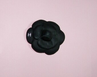 Camellia Chanel Pin Chanel Inspired Jewelry Leather Chanel Camellia Logo Chanel Inspired Brooch Elegant Pin Chanel inspired jewelry