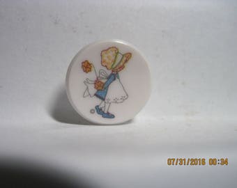 Vintage 1970's 'HOLLY HOBBIE' Button...#499