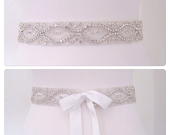 Crystal Bridal belt rhinestone bridal sash ,julie