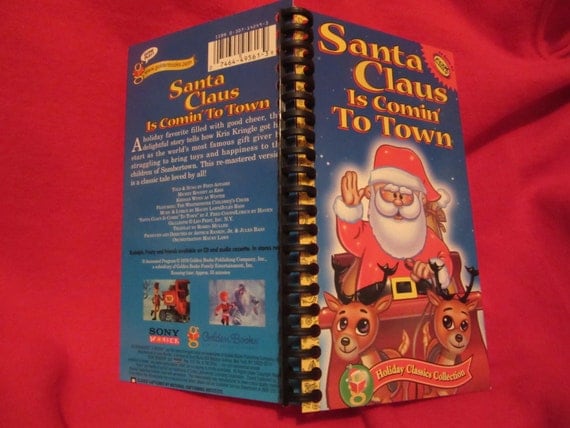 Santa Claus Is Comin' To Town VHS box notebook