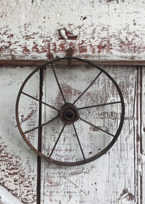 Antique Metal Wheel Small Spoked Wheels metal cart wheel