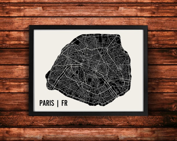 Paris Map Art Print Paris Print Paris Art Print Paris 4601