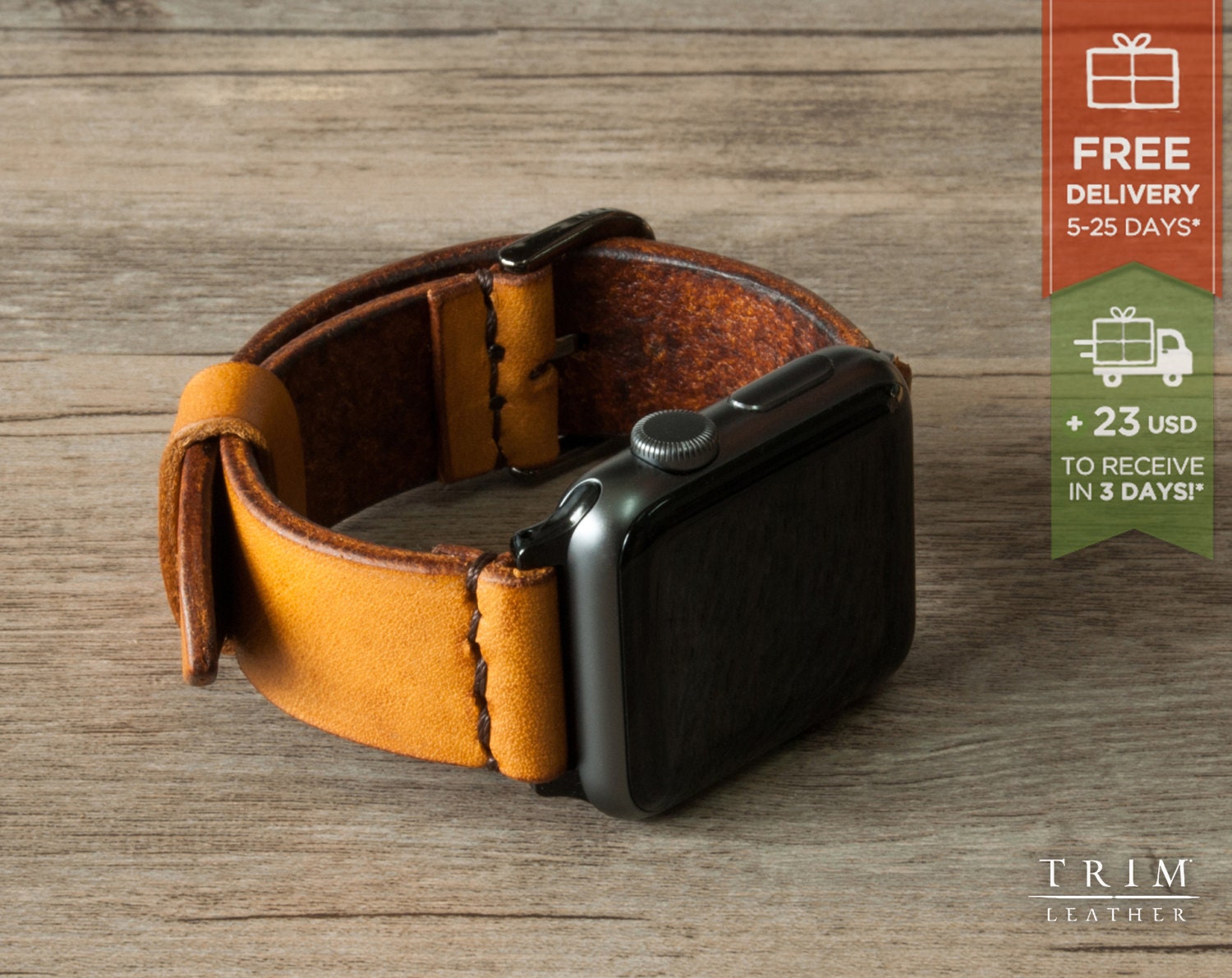 Apple Watch Band Leather Watch Bands Minimal in by TRIMleather