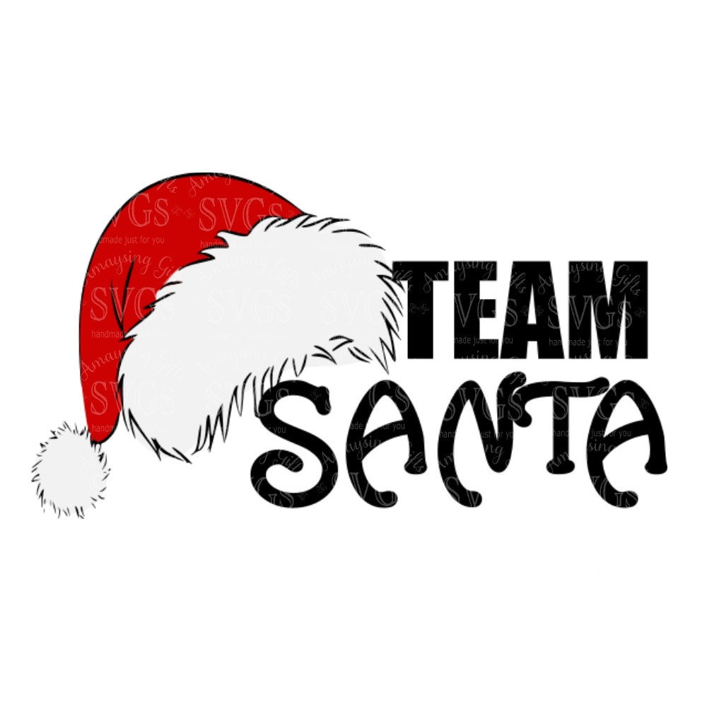 SVG Team Santa Santa Christmas Holiday Santa Hat