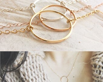 Mother Daughter Necklace Set, Gift Set, Eternity Circle Necklaces Set, Best Friend Gift Set, Friendship Necklace Set, Bridesmaid Gift Set