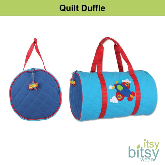 Personalized Airplane Duffle Bag Stephen Joseph Quilt Duffel