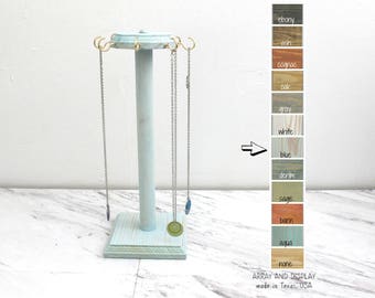 Wood Necklace Display, Wood Jewelry Display, Jewelry Stand, Necklace Stand, Necklace Holder, Retail Fixtures, Craft Show Displays