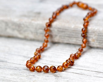 Baltic amber teething necklace