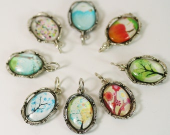 8 Tree Of Life Charms Silver Tree Of Life Gift Wholesale Jewelry Tree Of Life Wine Charms Tree Of Life Jewelry Tree of Life Pendants