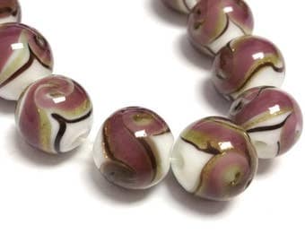 8pc 12mm handmade round lampwork glass beads-OFF174