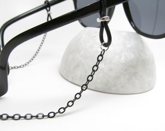 Black chain Glasses chain - for men or for women - Eyeglasses Chain - Reading Glasses Holder - Eye Glass Chain