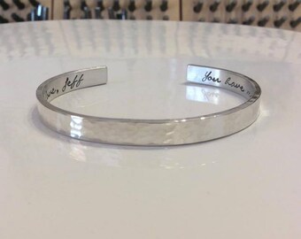 Sterling Silver Mom Bracelet, Mantra Bracelet, Grandma Bracelet, Inspirational Bracelet, Personalized Bracelet, Anniversary Bracelet