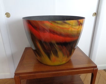 Vintage Mid Century Modern Large Fiberglass Planter ,Abstract Planter, Mod Planter,Pop Art Planter, Patio Planter