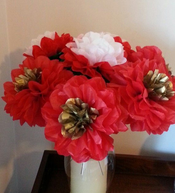 Tissue Paper Flowers Christmas Decor//Bridal//Weddings//New
