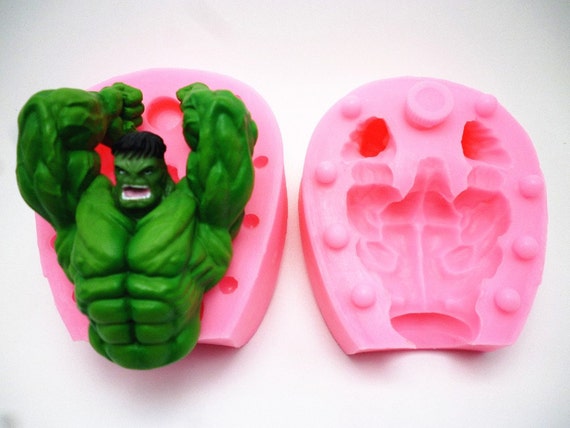 1pcs 3D Hulk Superhero Silicone Mold Fondant Cake Mold