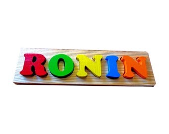 Solid Wood custom Name Puzzle - Personalized Name Puzzle - puzzle with name - toddler puzzle - kids name puzzle - made in Canada