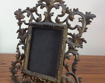 Items similar to Rustic Wood & Metal Picture Frame on Etsy