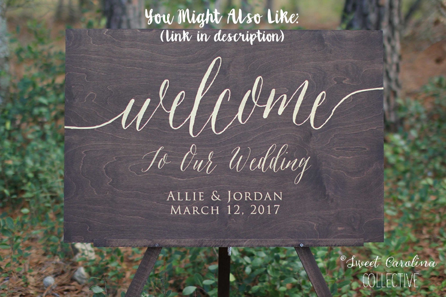 Welcome to Our Forever Wedding Sign Large Wooden Wedding