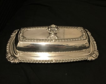 Crosby Silver Plate Butter Dish