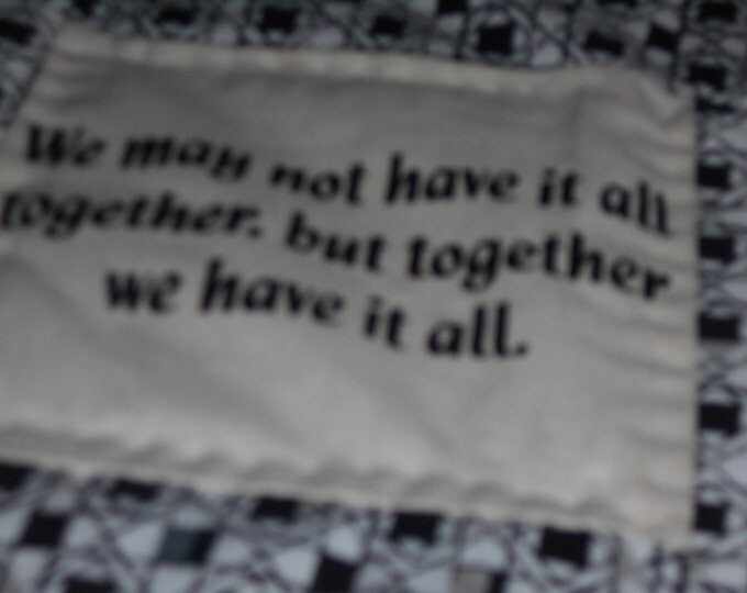 Small Lap Quilt, Wall Hanging , Small Throw Quilt or Family Inspiration Wall Hanging