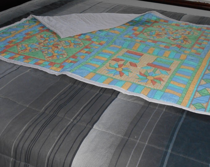 Windmill Lap Quilt, Small Windmill Quilt, Throw Quilt and Crib Quilt