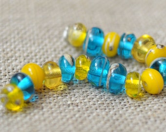 Handmade Glass Lampwork Beads - Multicolor spacers