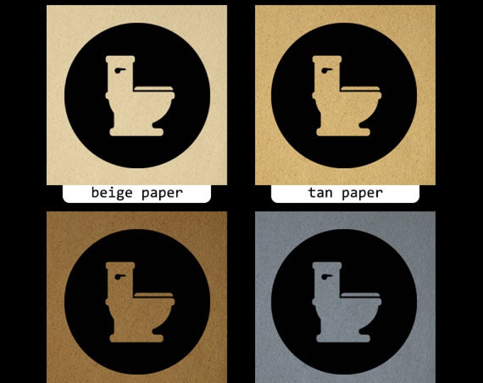 Toilet Image Graphic Printable Bathroom Icon Digital Download Illustration Vintage Clip Art Jpg Png Eps HQ 300dpi No.4411