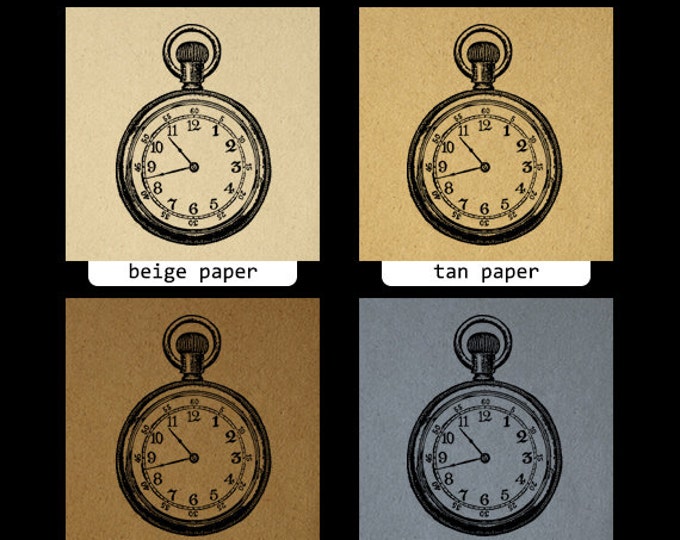 Printable Image Pocket Watch Graphic Pocketwatch Illustration Digital Download Antique Clip Art Jpg Png Eps HQ 300dpi No.1447